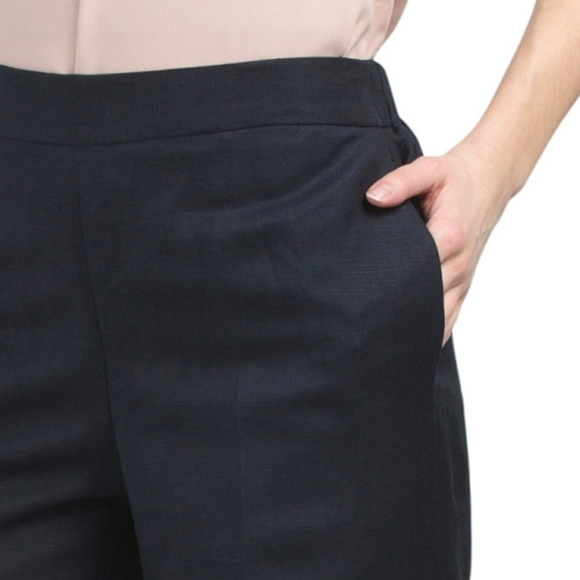 Nine West Linen Blend Elastic Waist Pants - Picture 3 of 7